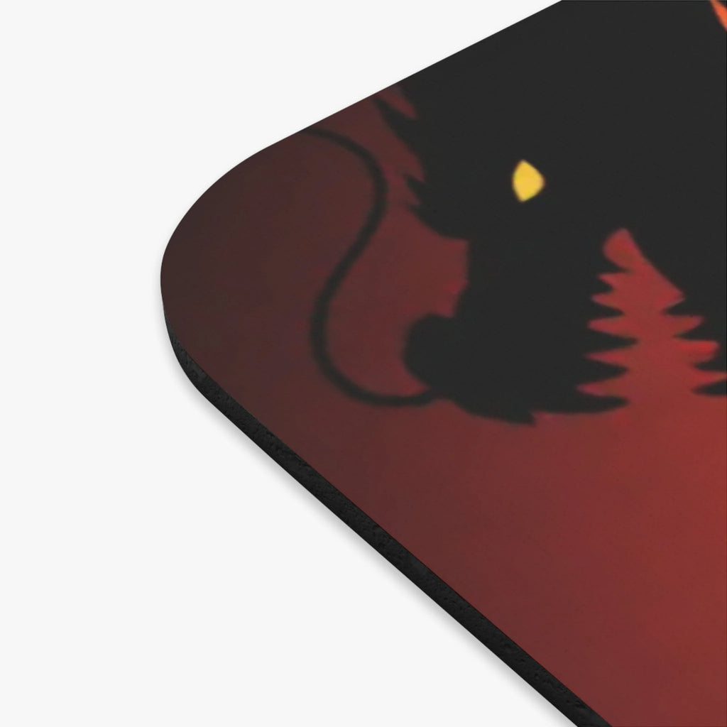 Martial Artist Chuck Norris in Flames Mouse Pad | Dragon Shadow Rectangle by GT