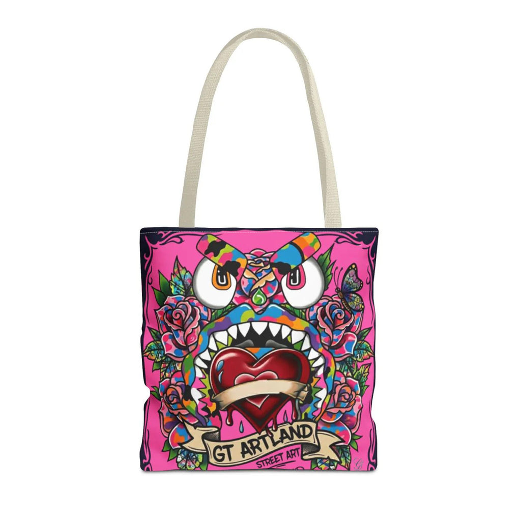 Colorful Gape Tattoo Monster Heart Tote Bag Designer Pinky Edition | All-Over