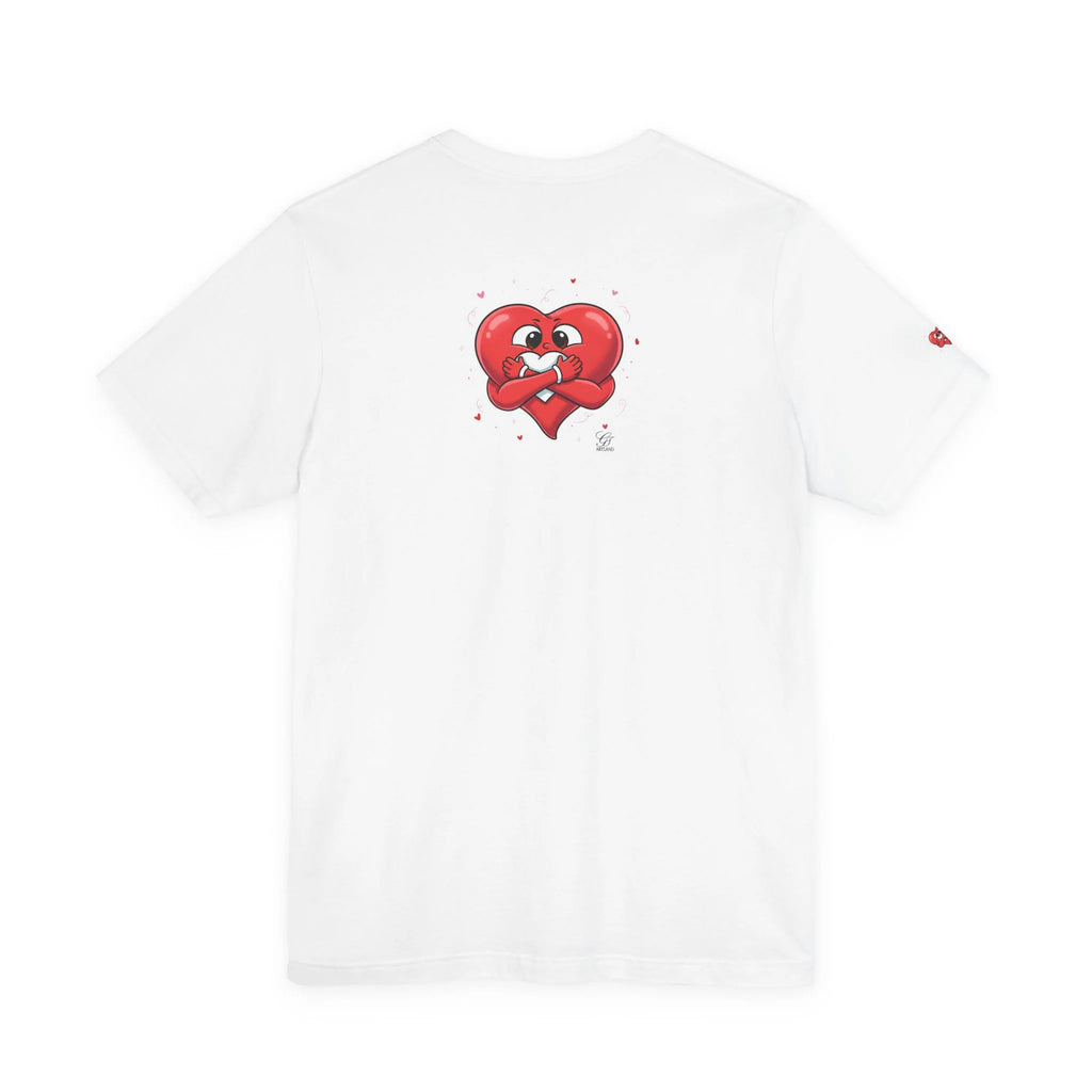Cute Heart Holding Heart Love Unisex Jersey Short Sleeve Tee by GT Artland