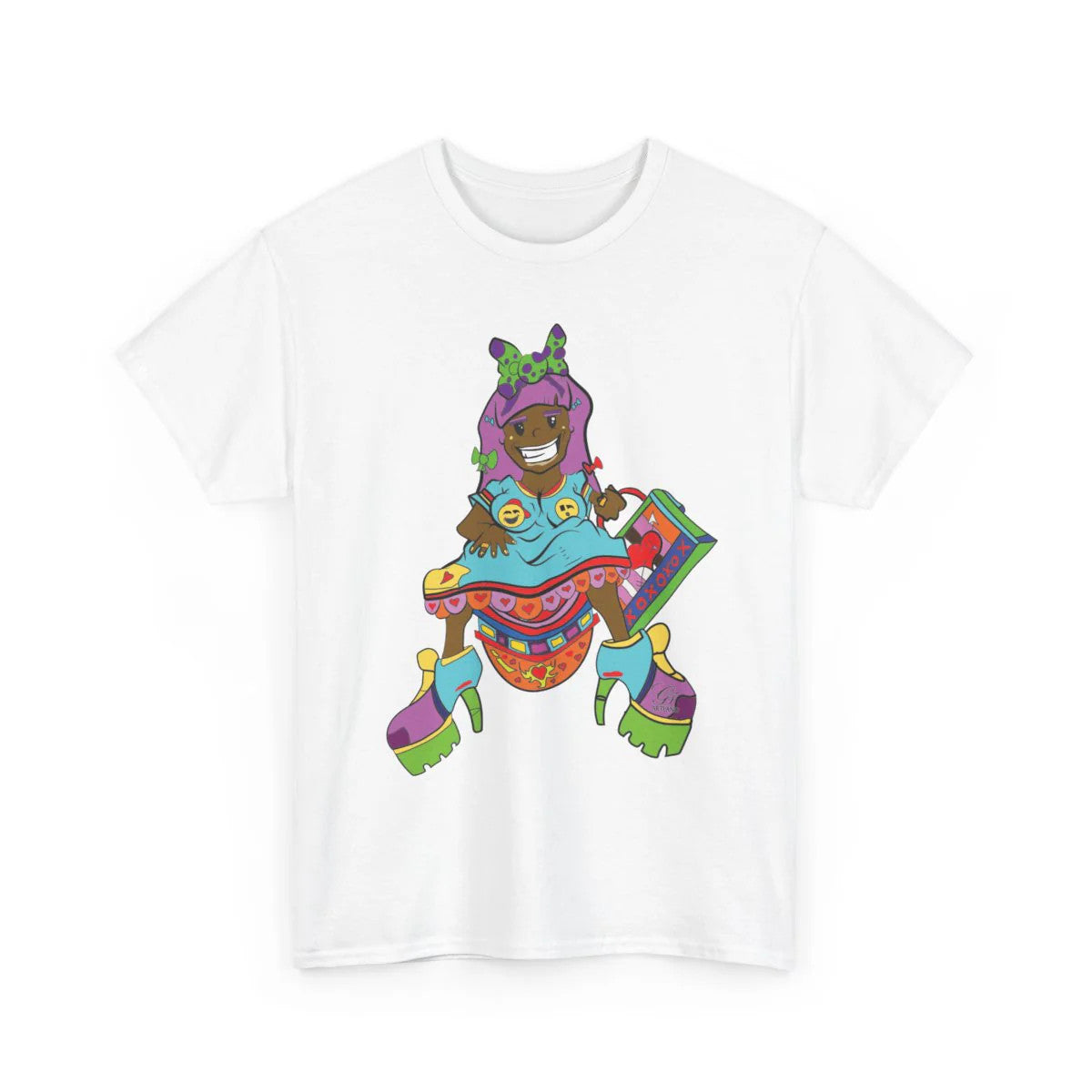 Ebony Designer urban girl Unisex style Heavy Cotton Tee BY GT ARTLAND