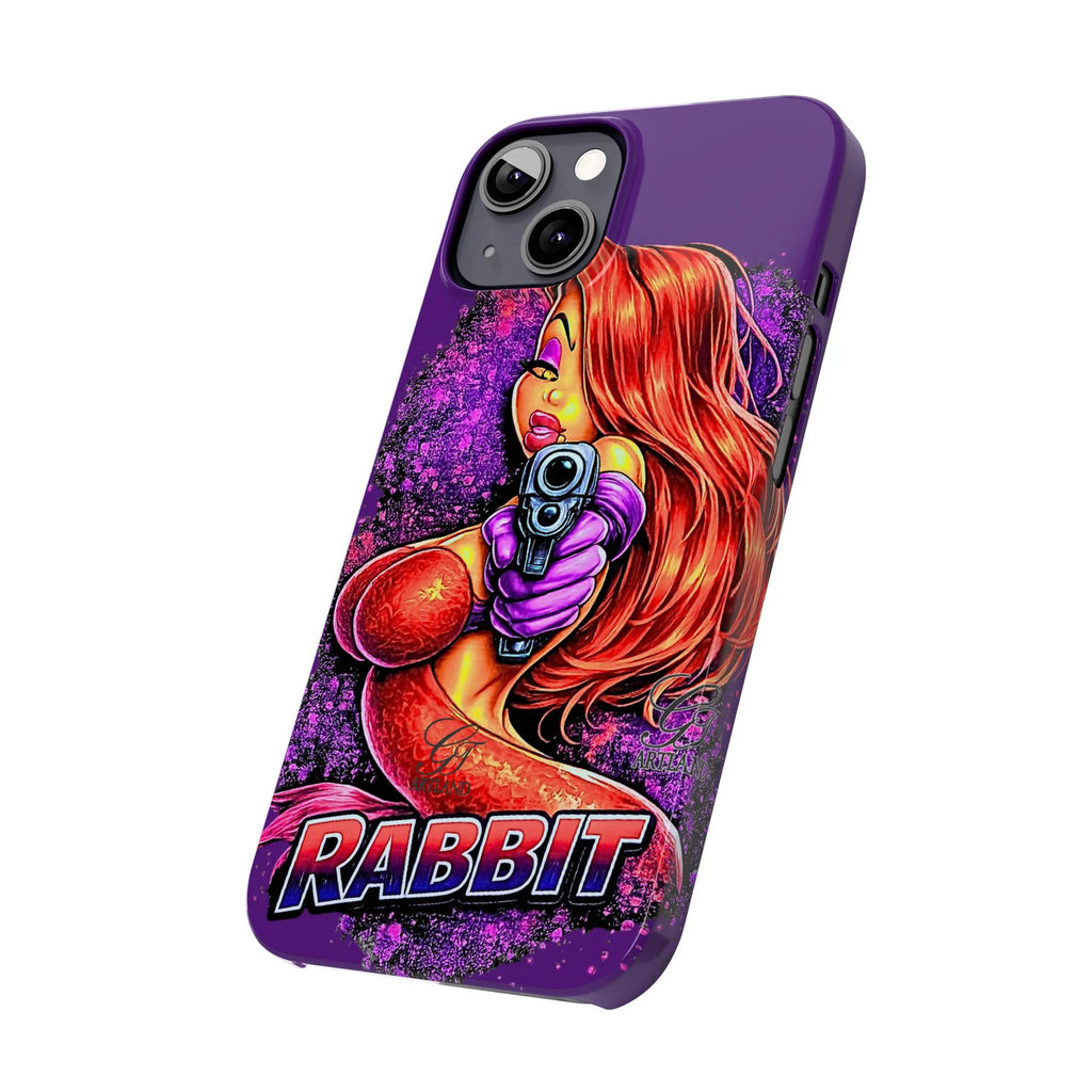 Pinup Rabbit Vixen Gun Girl Phone Case | Slim Phone Cases by GT Artland
