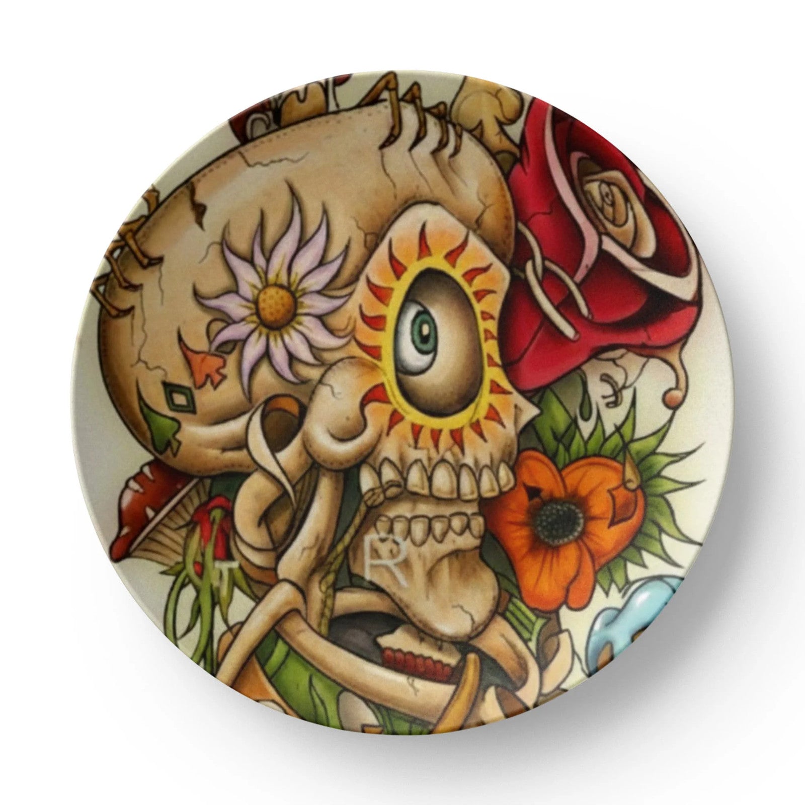 Sugar Skull Vintage Classic 10” Plate by GT Artland