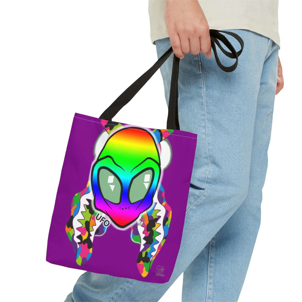 UFO Gape Gator Fatigue Designer Bite Tote Bag (AOP) by GT Artland