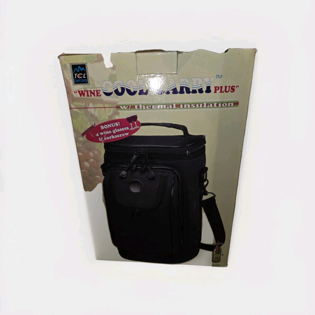 Wine Cool-Carry Plus W/ Thermal Insulation Bag Carrier Cooler Great For Picnics
