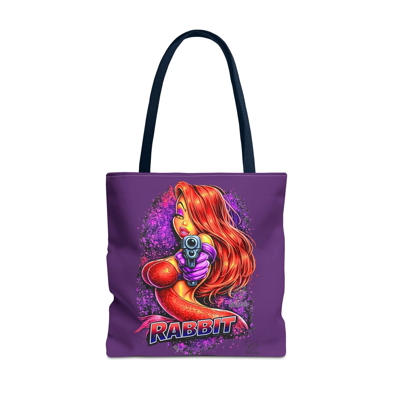 Red-Haired Femme Vixen Rabbit Jess Fatale Illustration Tote Bag | Retro Pinup