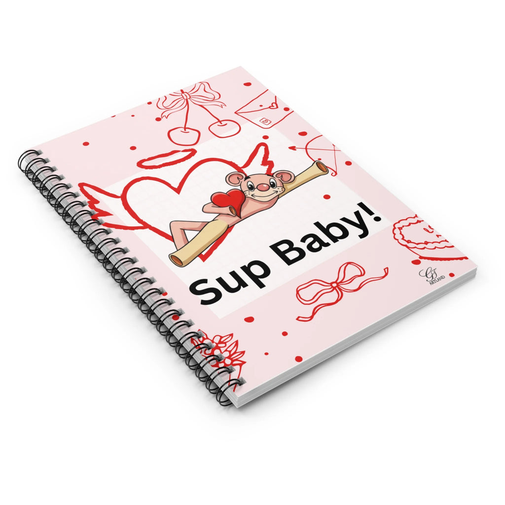 Sup Baby Sugar Bear Spiral Notebook - Ruled Line by GT Artland- 118 Pages