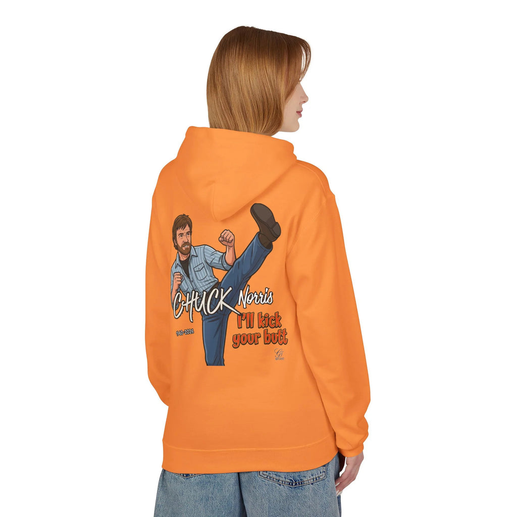 Chuck Norris Kick Hoodie | Retro Martial Arts Illustration by GT Artland