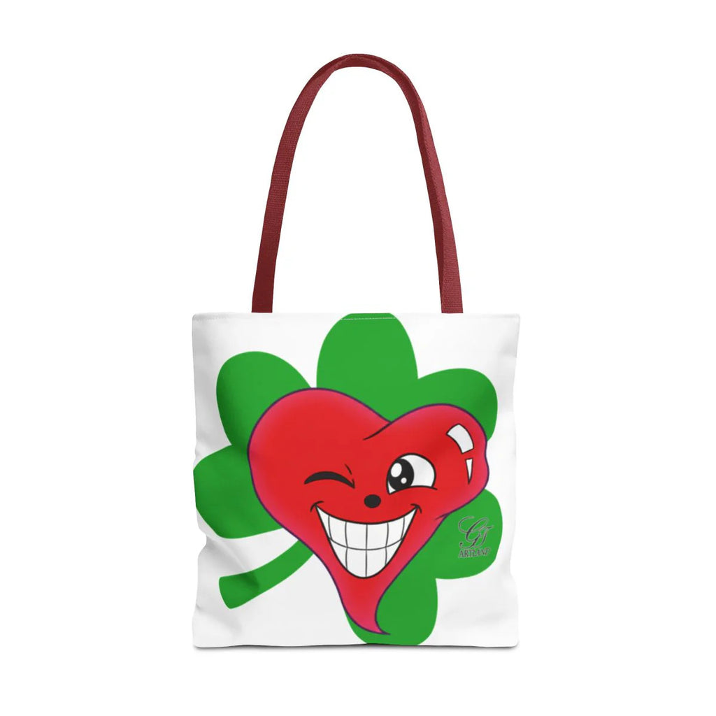 Shamrock "Lucky Art" Irish Designer Heart st patricks Tote Bag by GT Artland