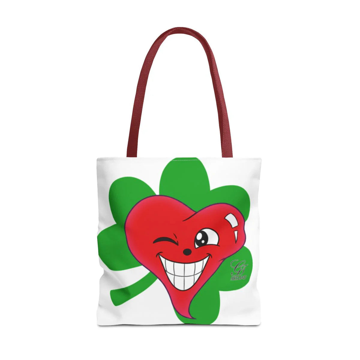 Shamrock "Lucky Art" Irish Designer Heart st patricks Tote Bag by GT Artland