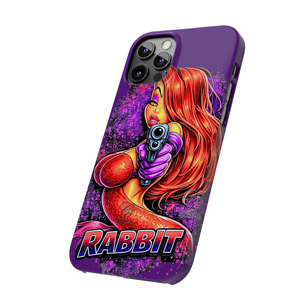 Pinup Rabbit Vixen Gun Girl Phone Case | Slim Phone Cases by GT Artland