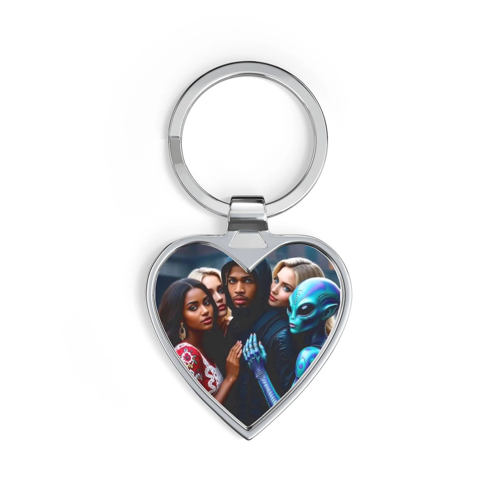 Add Any Image Heart Keychain by GT Artland