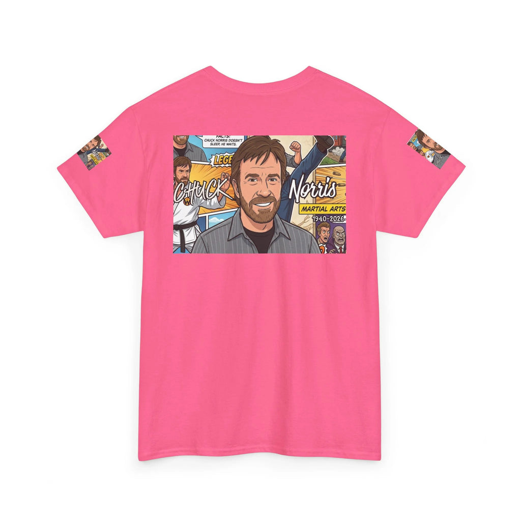 Chuck Norris Legacy Retro Martial Artist Portrait T-Shirt | Comic Style