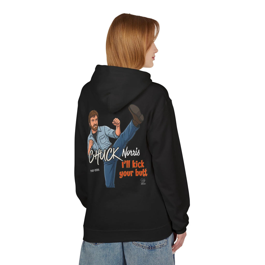 Chuck Norris Kick Hoodie | Retro Martial Arts Illustration by GT Artland