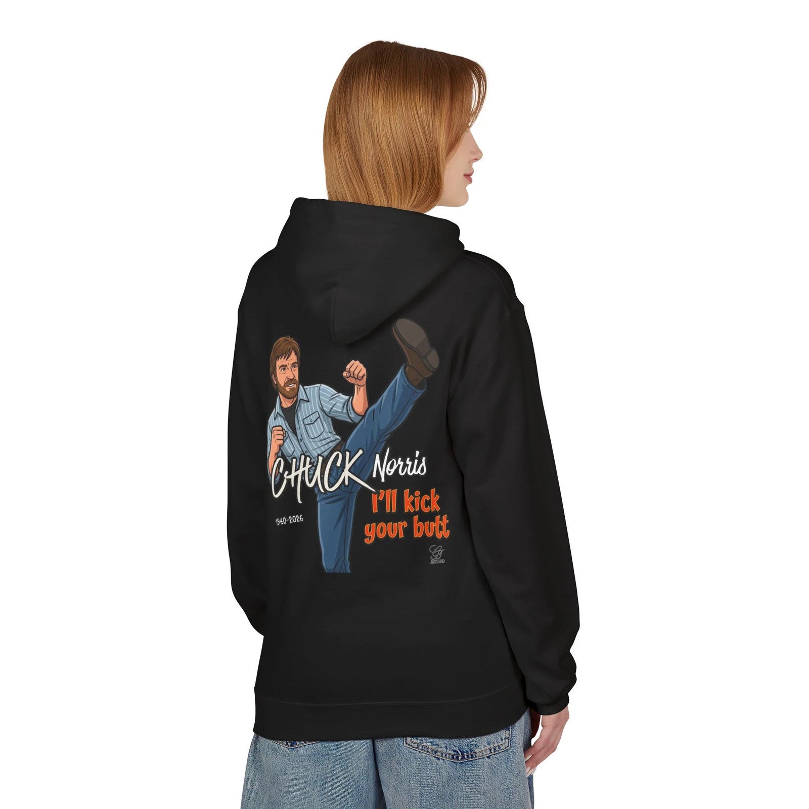 Chuck Norris Kick Hoodie | Retro Martial Arts Illustration by GT Artland