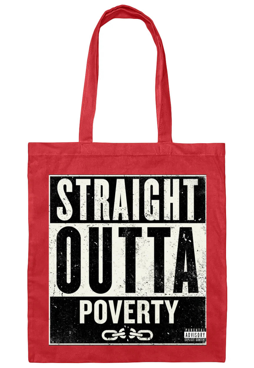Straight Outta Poverty Canvas Tote Bag by GT Artland