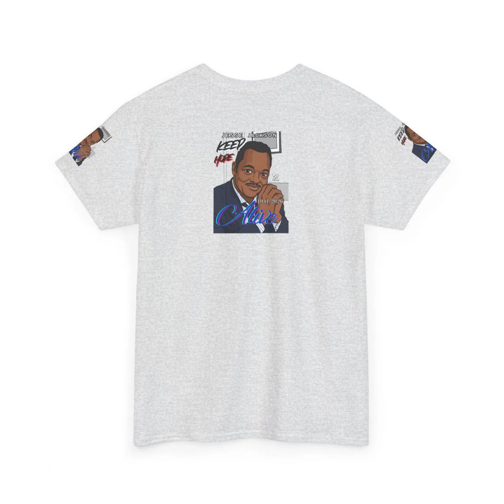 "KEEP HOPE ALIVE" Jesse Jackson Toon Designer Deluxe Unisex Heavy Cotton Tee by