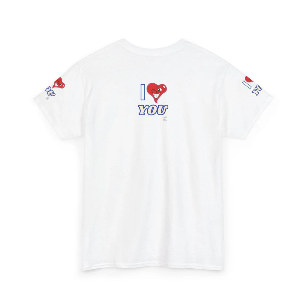 I LOVE Heart YOU Designer Heart Unisex Heavy Cotton Tee by GT Artland