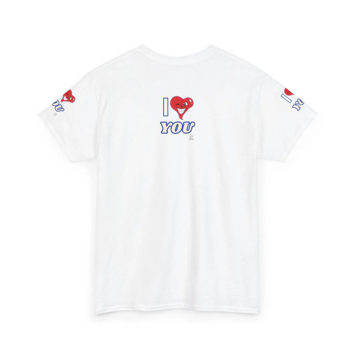 I LOVE Heart YOU Designer Heart Unisex Heavy Cotton Tee by GT Artland