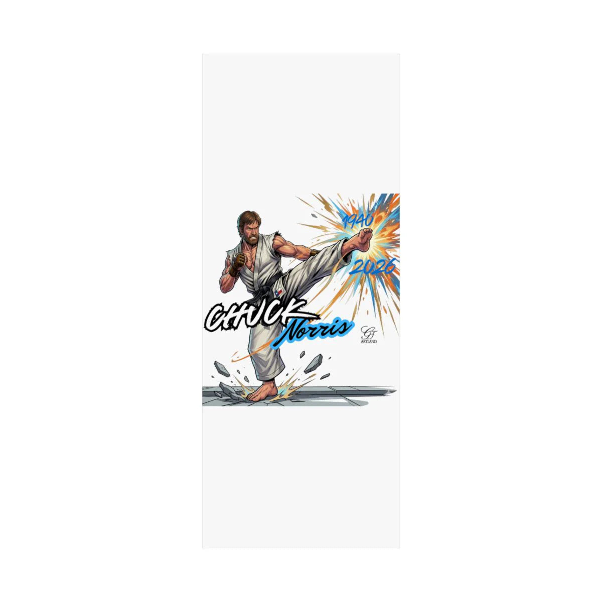 Chuck Norris Urban Legend Comic Karate Designer Street Fighter Style Matte