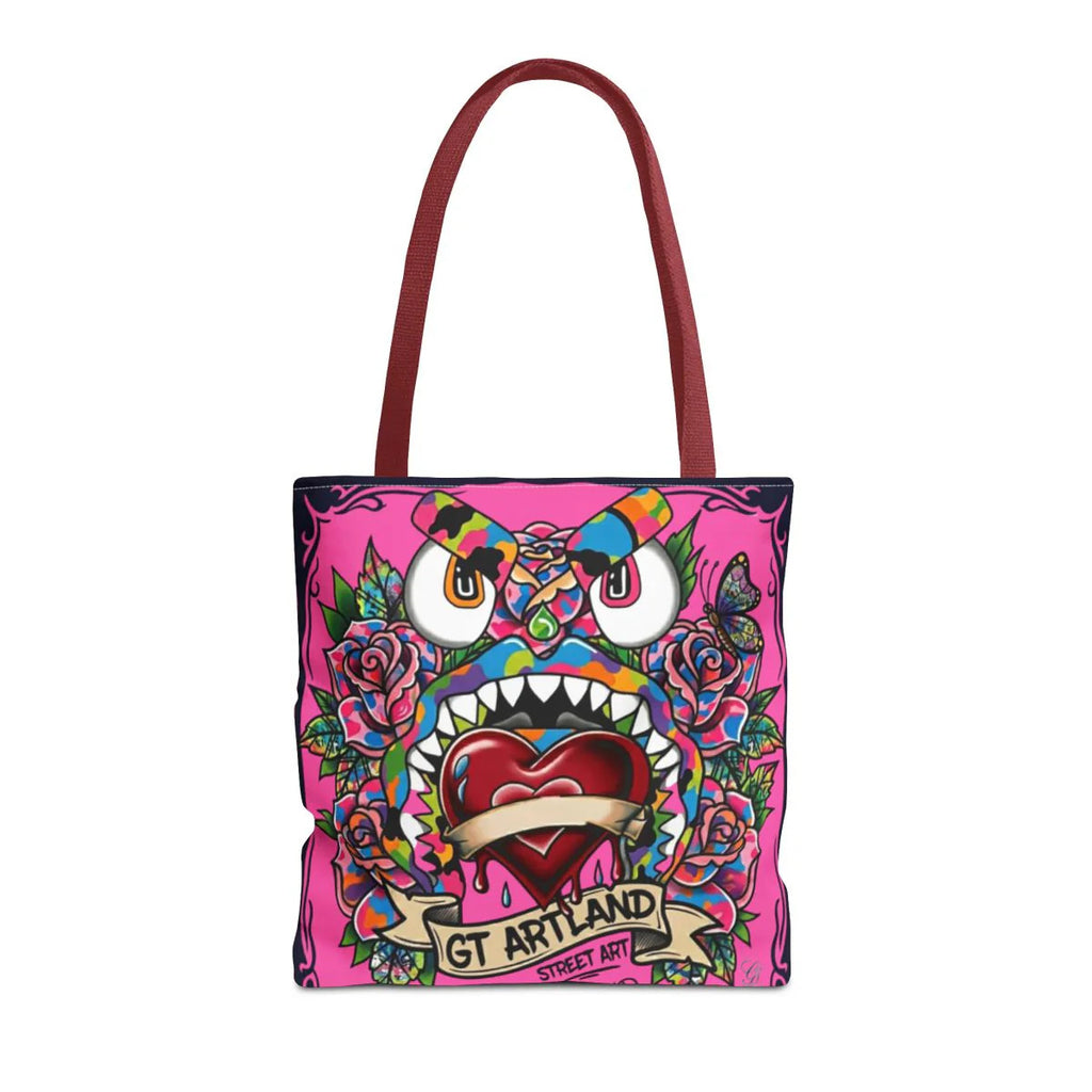Colorful Gape Tattoo Monster Heart Tote Bag Designer Pinky Edition | All-Over