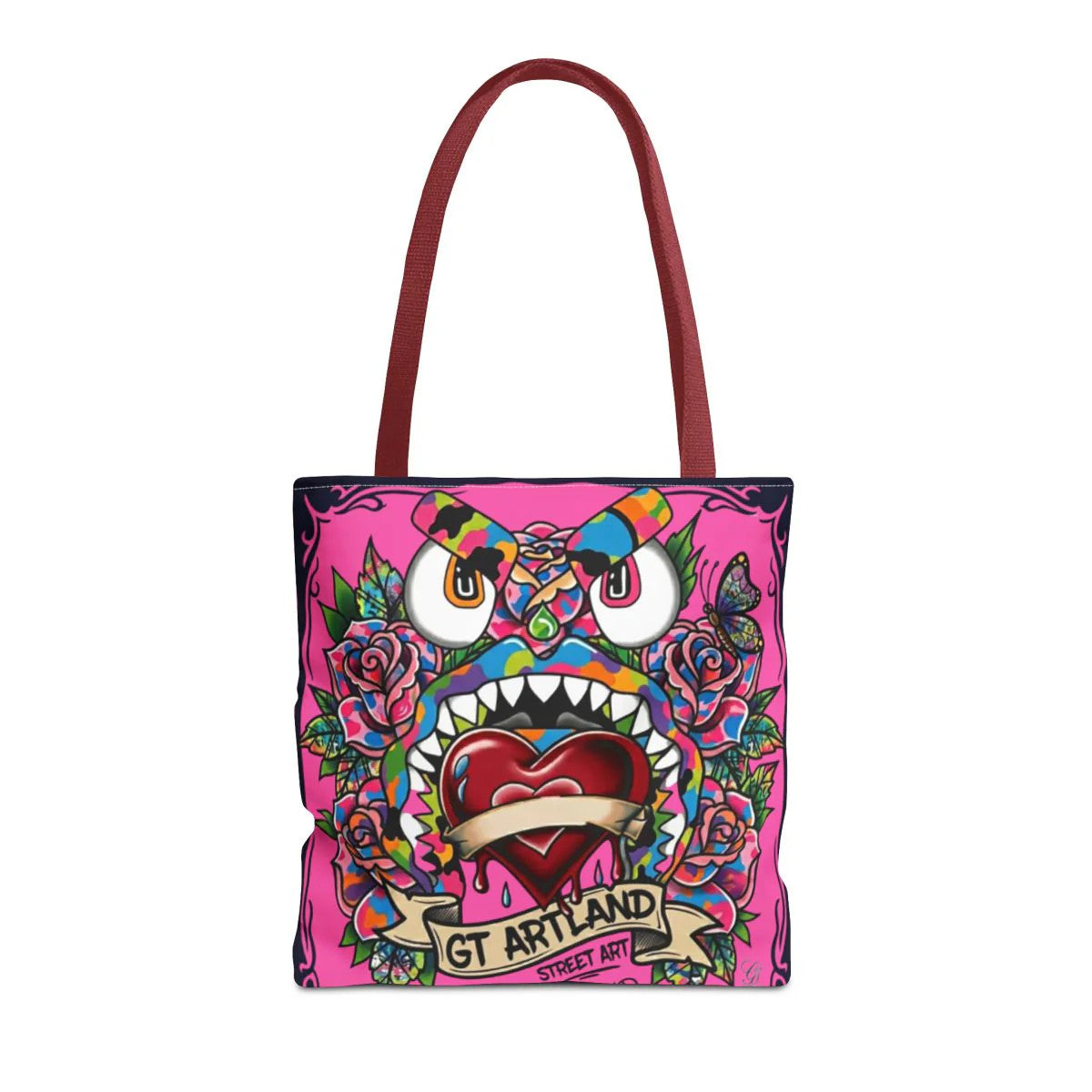 Colorful Gape Tattoo Monster Heart Tote Bag Designer Pinky Edition | All-Over