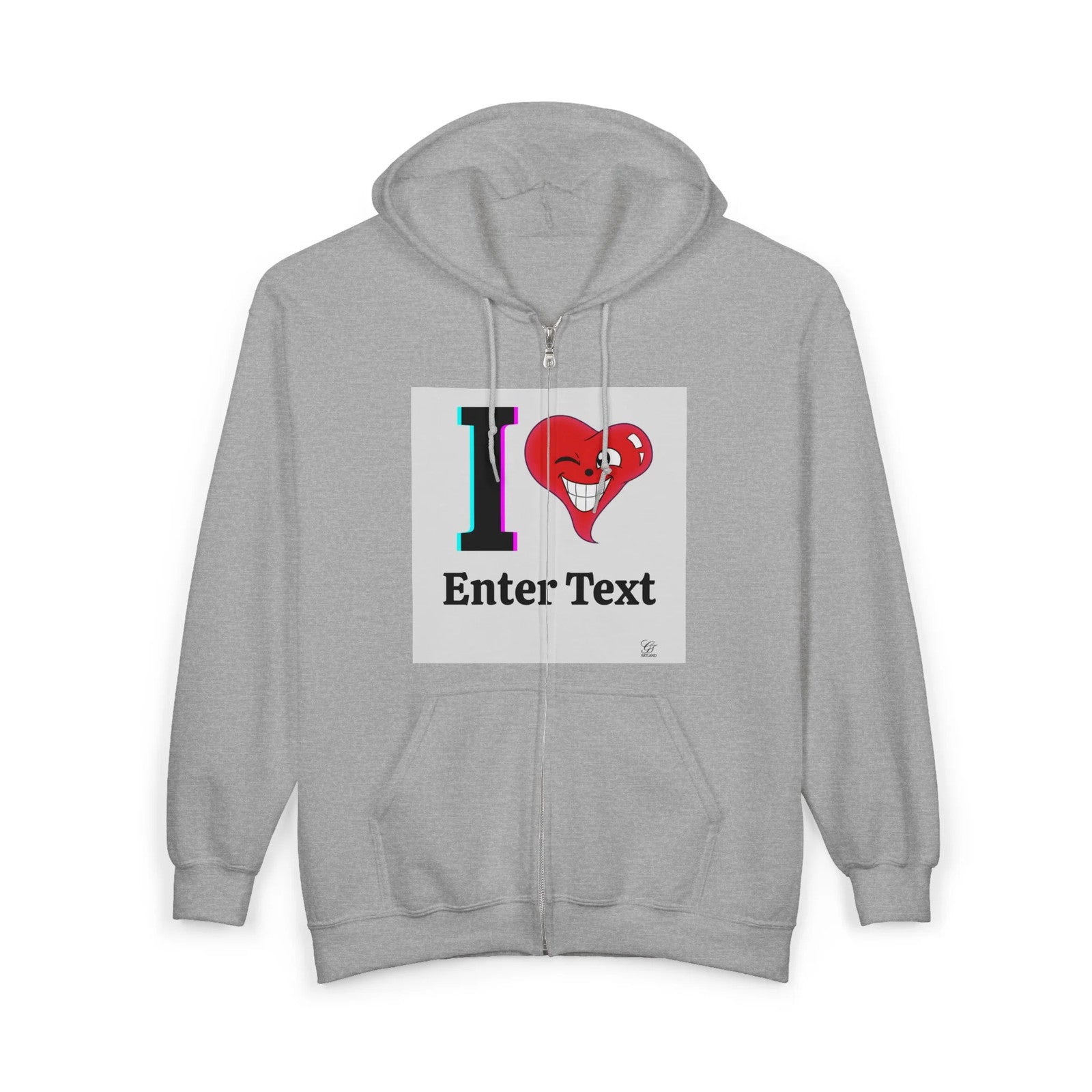 I ️ "Text" Classic Box Personalized Customizable Unisex Heavy Blend™ Full
