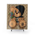 Tattooed Teddy Bear Shower Curtain by GT Artland
