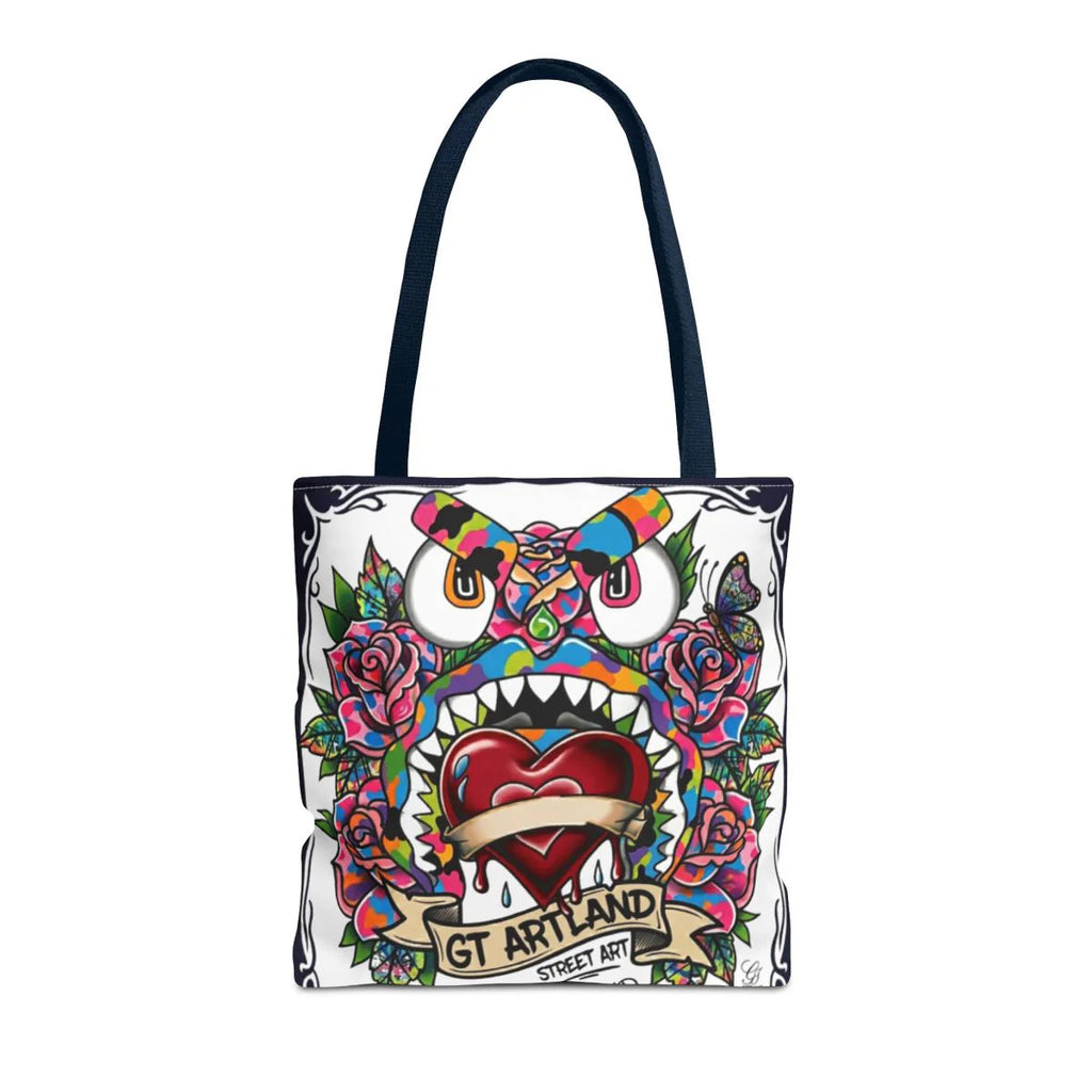 Colorful Gape Tattoo Monster Heart Tote Bag Designer Edition | All-Over Print