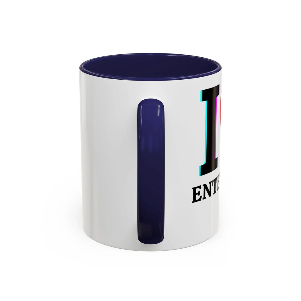 I ️ "Add Any Text" Happy Heart Classic Accent Coffee Mug (11, 15oz) by GT