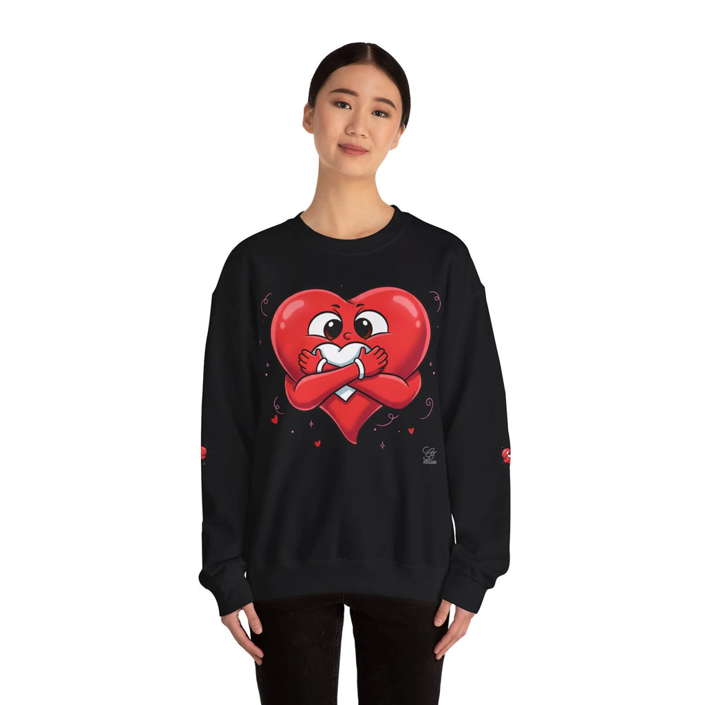 Cute Heart Holding Heart Unisex Heavy Blend™ Crewneck Sweatshirt by GT Artland