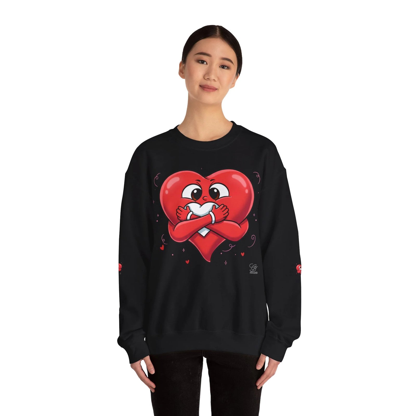Cute Heart Holding Heart Unisex Heavy Blend™ Crewneck Sweatshirt by GT Artland