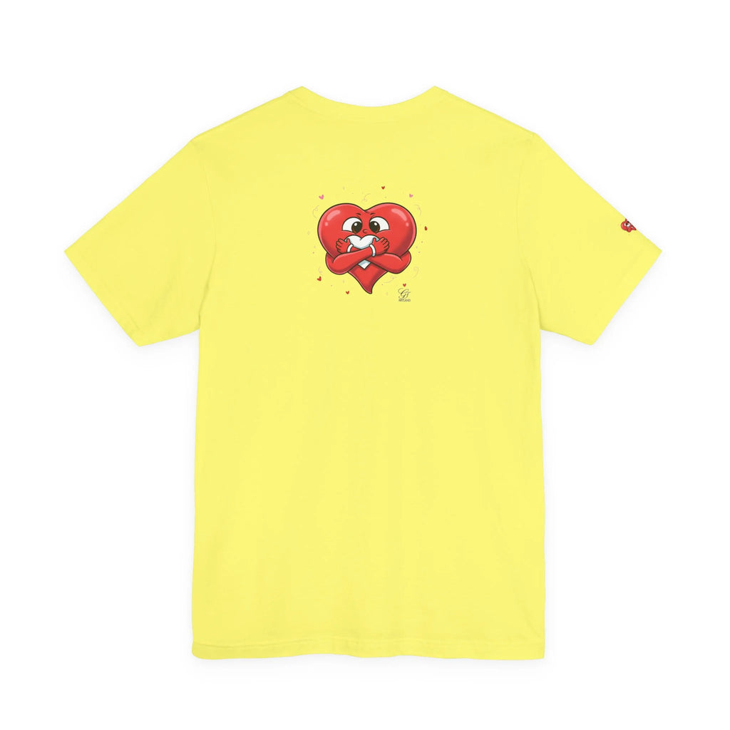 Cute Heart Holding Heart Love Unisex Jersey Short Sleeve Tee by GT Artland