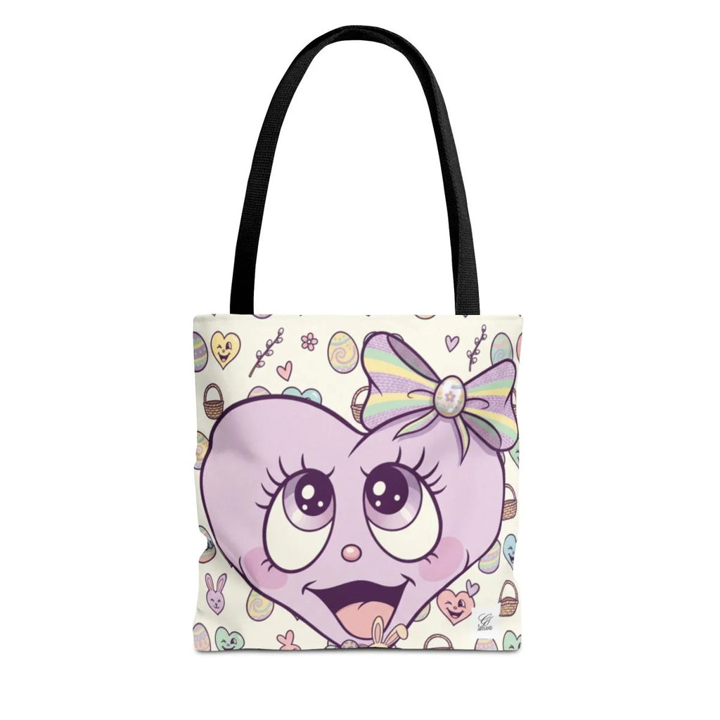 Easter Love Hunt Heart with Bow Designer Tote Bag by GT Artland