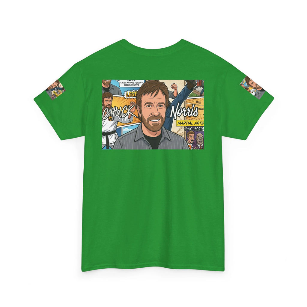 Chuck Norris Legacy Retro Martial Artist Portrait T-Shirt | Comic Style
