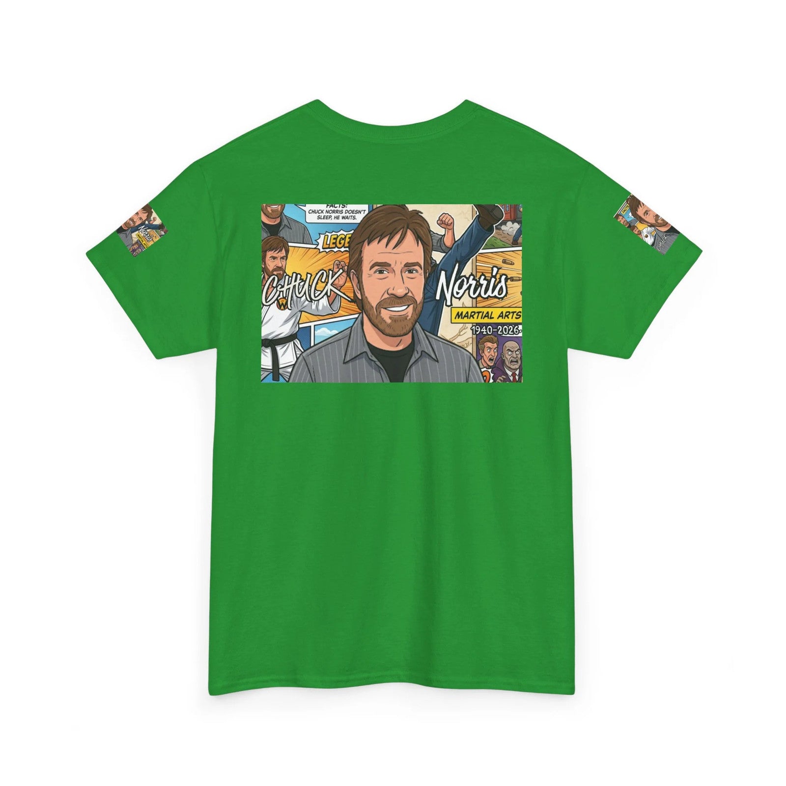 Chuck Norris Legacy Retro Martial Artist Portrait T-Shirt | Comic Style