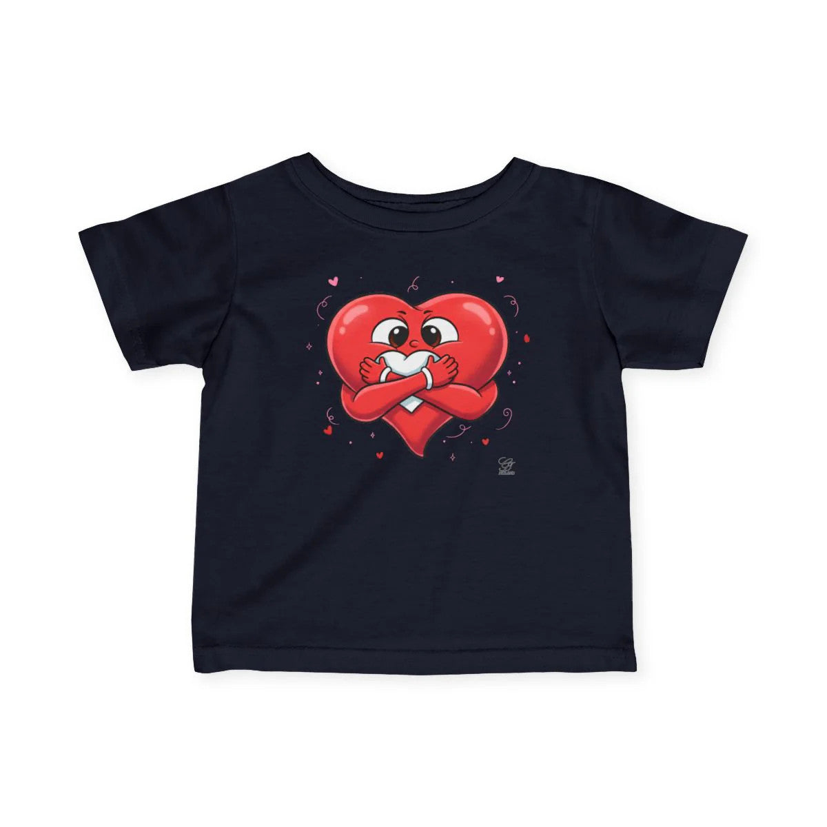 Cute Baby Heart Holding Heart Love Infant Fine Jersey Tee by GT Artland