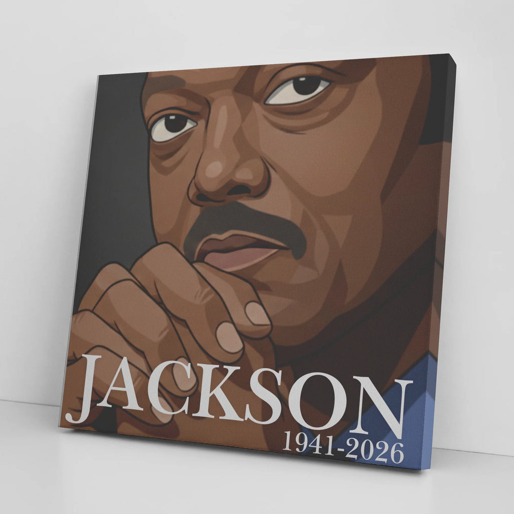 Jesse Jackson 1941-2026 Limited Edition Canvas Wrap by GT Artland