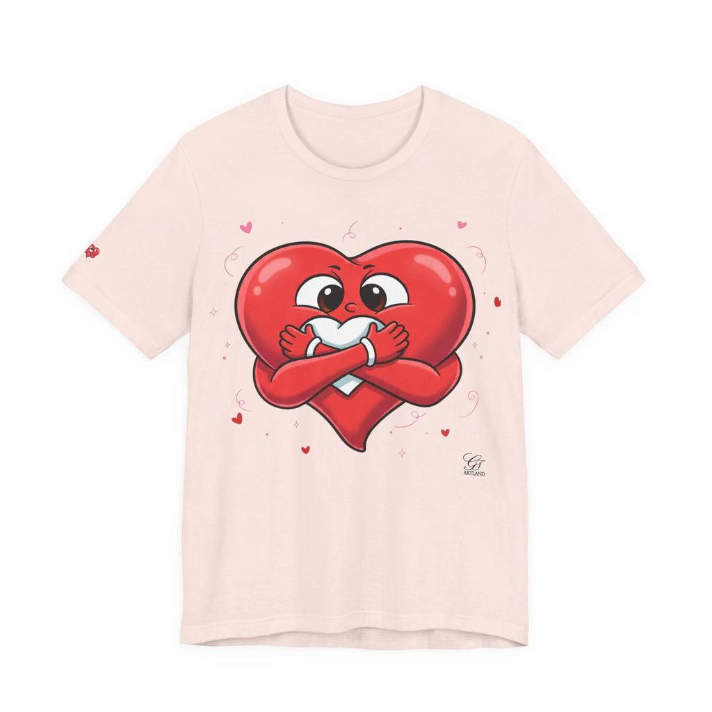 Cute Heart Holding Heart Love Unisex Jersey Short Sleeve Tee by GT Artland