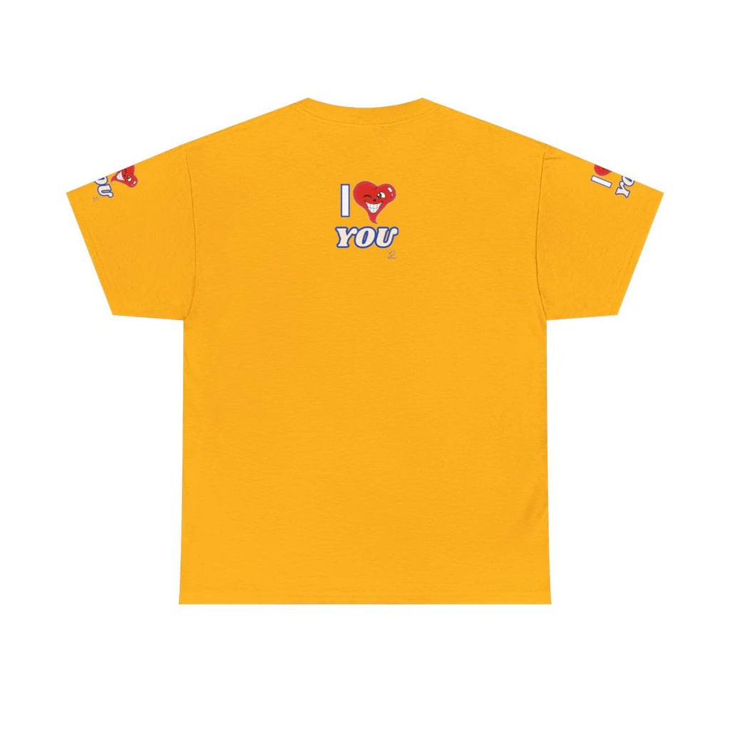 I LOVE Heart YOU Designer Heart Unisex Heavy Cotton Tee by GT Artland