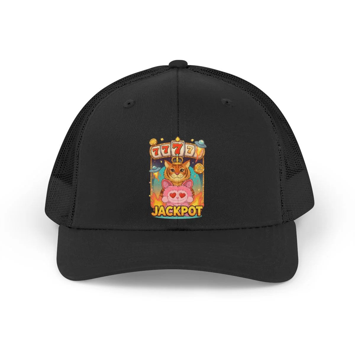 Jackpot Catz "777" Designer Trucker Retro Hat by GT Artland