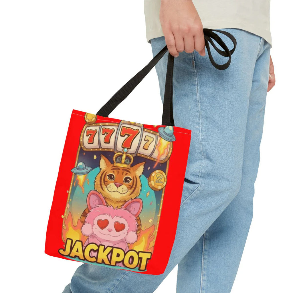 Jackpot "777" Tiger Bubu Casino Style HD Tote Bag Designer | All-Over Print by