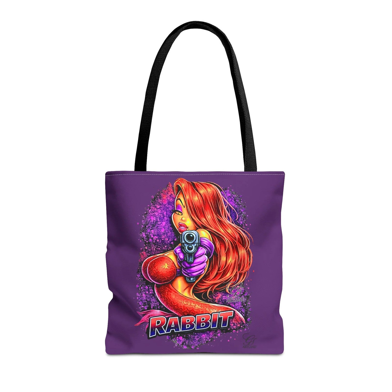 Red-Haired Femme Vixen Rabbit Jess Fatale Illustration Tote Bag | Retro Pinup