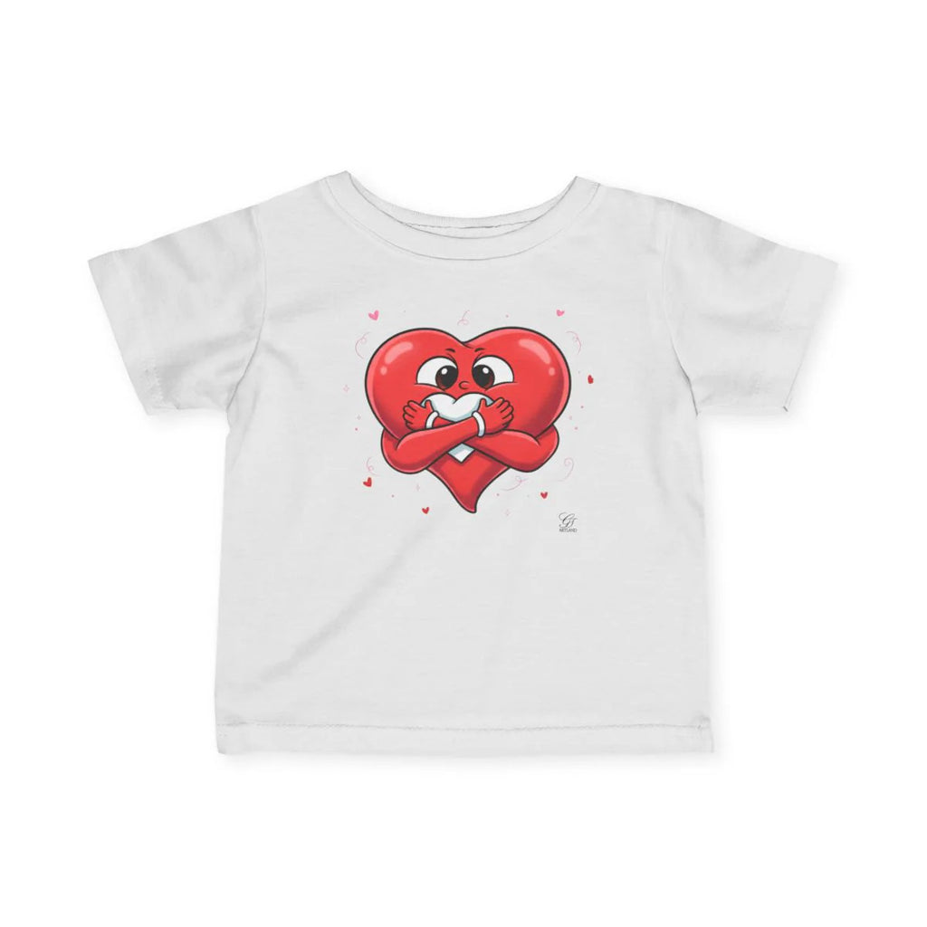 Cute Baby Heart Holding Heart Love Infant Fine Jersey Tee by GT Artland