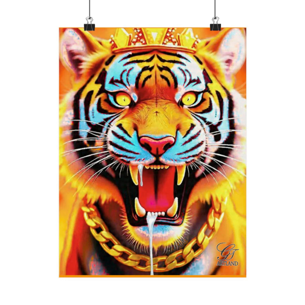 King Tiger GT Hungry Designer Edtion Lavish Matte Vertical Posters by GT Artland