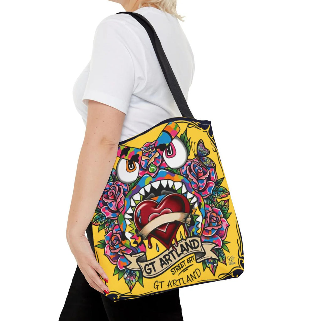 Colorful Gape Tattoo Monster Heart Tote Bag Designer Lucky Gold Edition |