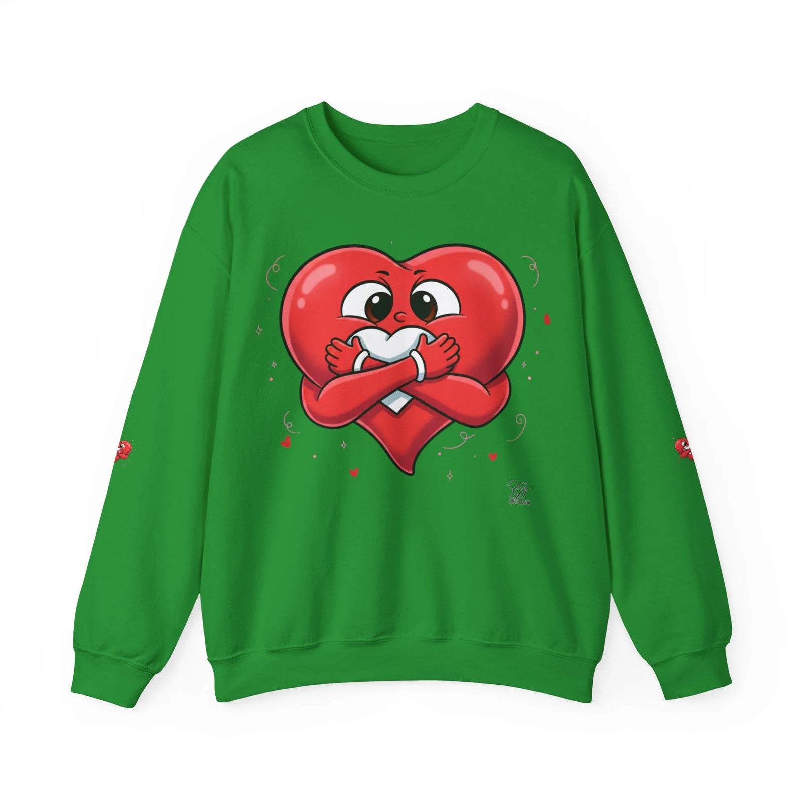 Cute Heart Holding Heart Unisex Heavy Blend™ Crewneck Sweatshirt by GT Artland