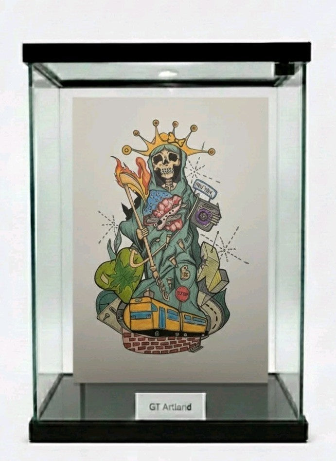 Statue Of Imprisonment 8.5 X 11 INCH Colored PRINT SIGNED BY ARTIST GT ARTLAND