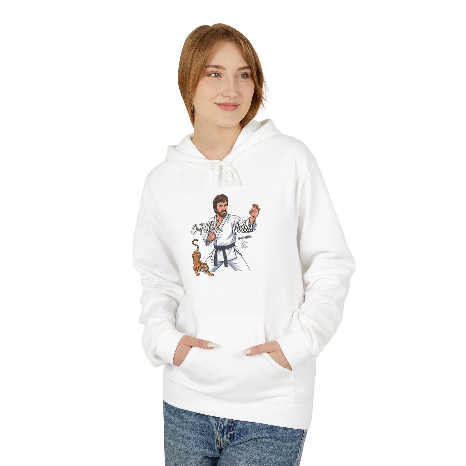 Chuck Norris Karate Hoodie | Martial Arts, Tiger Illustration by GT Artland