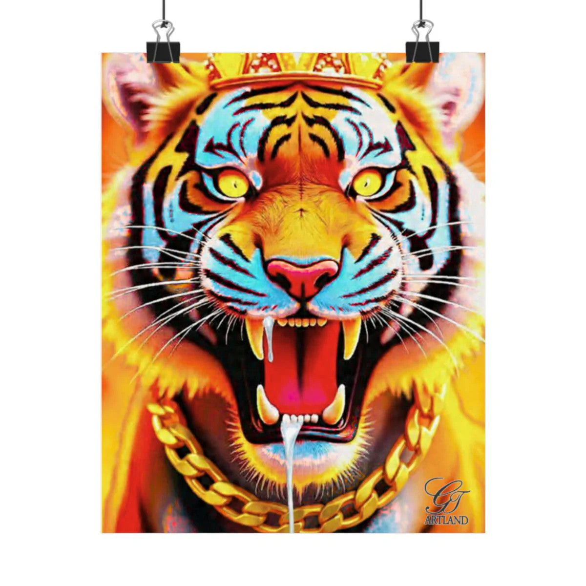 King Tiger GT Hungry Designer Edtion Lavish Matte Vertical Posters by GT Artland
