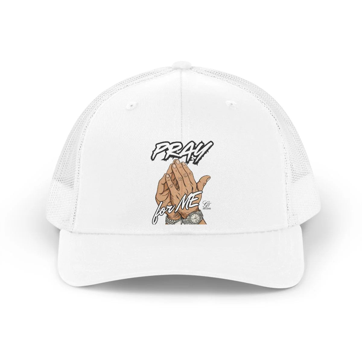 Pray For Me Classic Designer Trucker Retro Hat by GT Artland